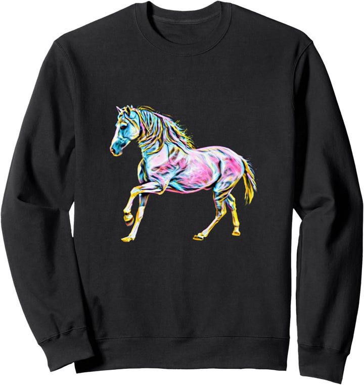 Pferde Mähne Motiv Pferd Tiermotiv Reitsport reiten Pferde Sweatshirt