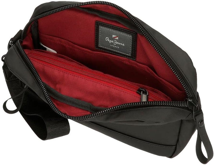 Pepe Jeans Hoxton Umhängetaschen und Kulturbeutel, Schwarz und Blau, Polyester PU, verschiedene Grös