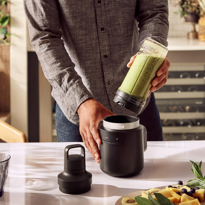 KitchenAid Kabelloser Personal Blender - Go Cordless - 473 ml BPA-freier Becher - Pulse-Taste - Edel