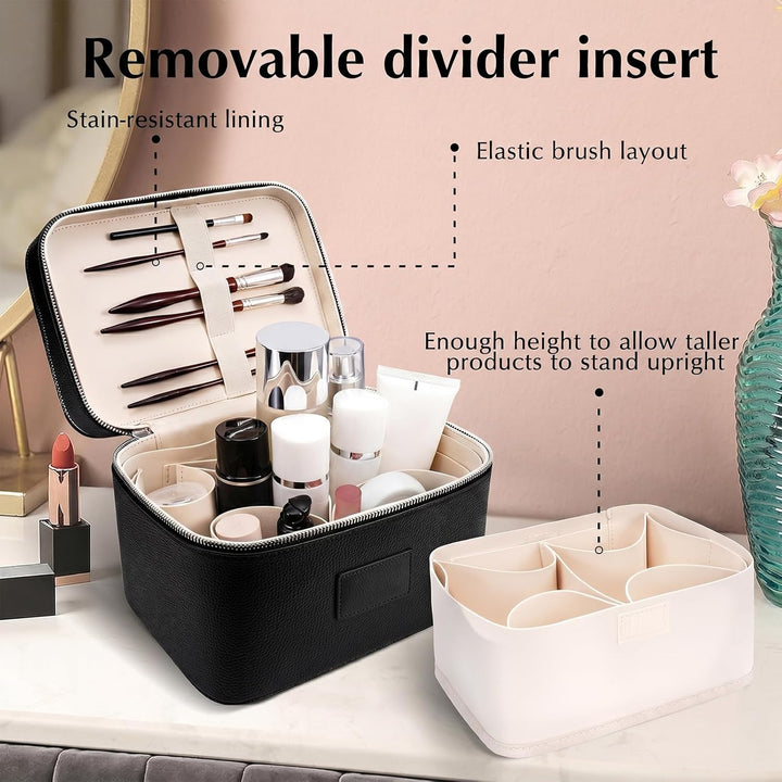 Kosmetiktasche,Kulturtasche Damen,Make up Tasche Mit Grossem Fassungsvermögen und Zwei Ebenen,Reise-