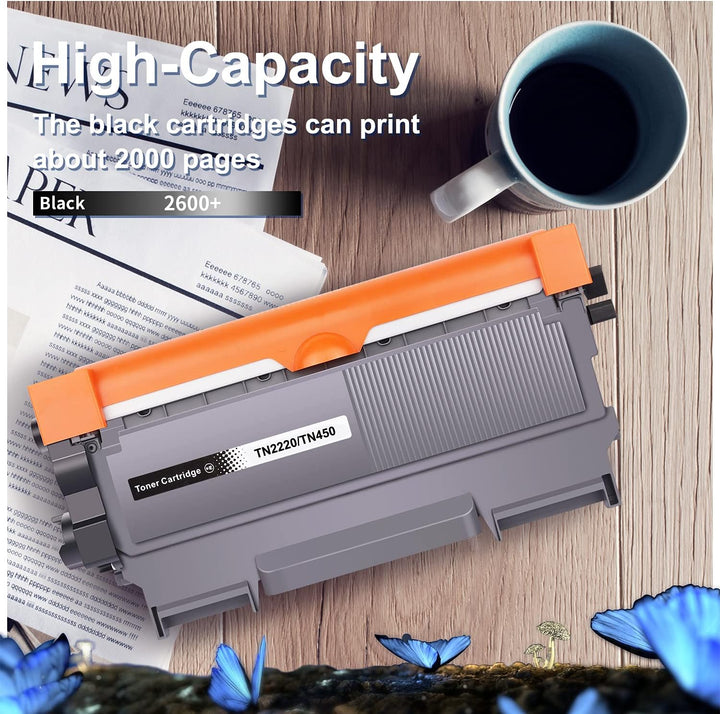 LOSMANN 4X Toner-Kartusche &amp; 1x Trommel Kompatibel zu Brother TN2220 TN2010 DR2200 für Brother DCP-7