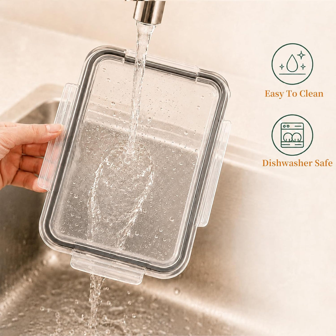 GoMaihe 2er Set XXL Vorratsdosen: 9,5L Grosse Behälter mit Etiketten & Marker | Aufbewahrungsbox Küc