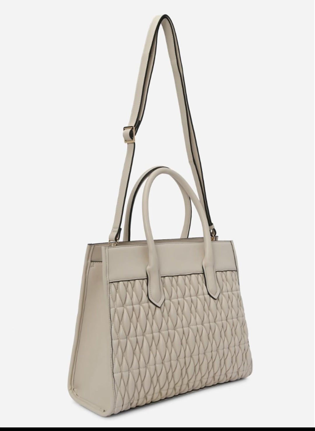 L.CREDI-Damen-Shopper Bag Henkeltasche LAICA 33 x13x27 Kitt, Kitt