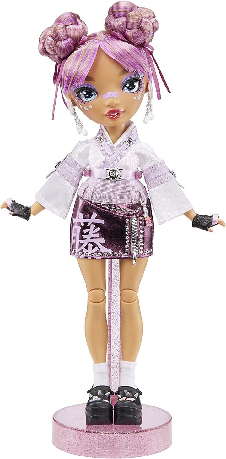 Rainbow High Modepuppe - Lila Yamamoto - Lila Puppe - Inkl. 2 Mix & Match Designer-Outfits und Acces