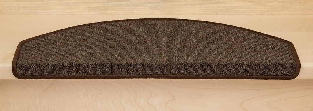 Kettelservice-Metzker Stufenmatten Treppen-Teppich Ariston | Halbrund 65x24cm Trittfläche, Kaffeebra