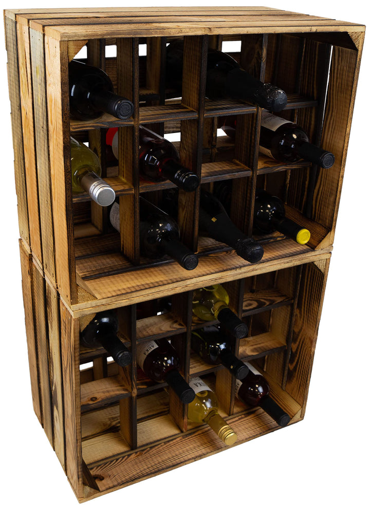 Kistenkolli Altes Land Weinregal Mix Regalkiste Flaschenablage Weinregal Apfelkiste/Weinkiste Weinsc