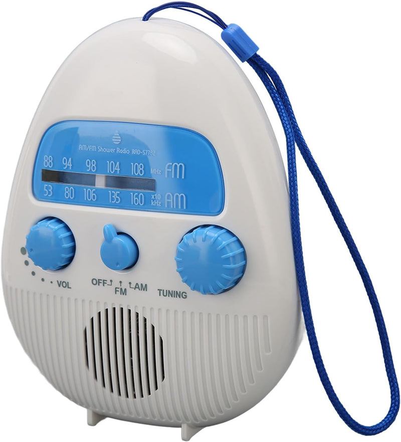 Wasserdichtes Tragbares Duschradio, Badezimmerradio mit Integriertem Lautsprecher, Batteriebetrieben