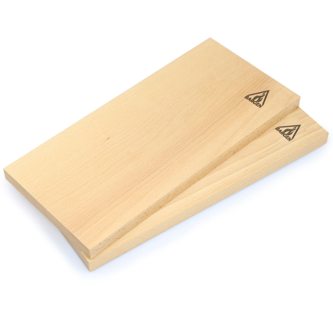 Bargen Räucherbretter (2er Pack) - Buchenholz - Ersatzbretter für Bargen 32cm Flammlachsbrett Set -
