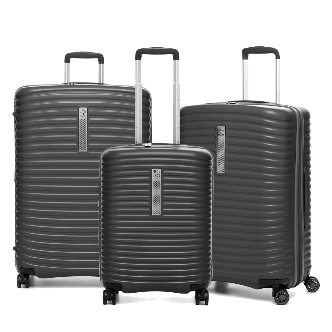 Roncato Set 3 Trolley G+m+c 4 W Vega Koffer, 78 cm, 123 liters, Grau (Gris), Grau (Gris)