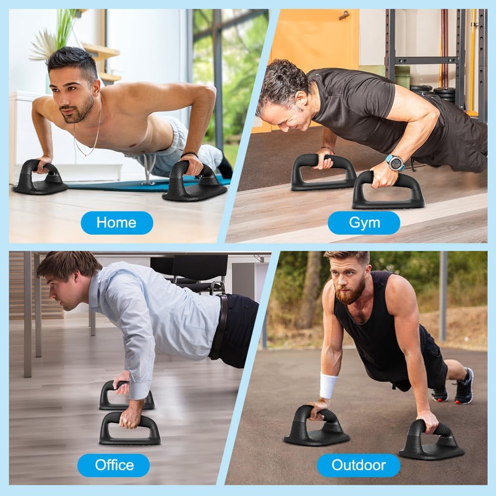 BeneLabel Liegestützgriff, Push up Griffe Boden 2er Calisthenics Parallettes Kompakt Fitness Handsta
