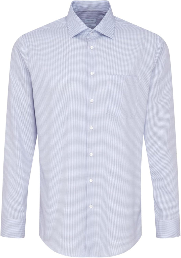 Seidensticker Herren Men Regular Longsleeve Cotton Business Shirt 38 Hellblau(193660), 38 Hellblau(1