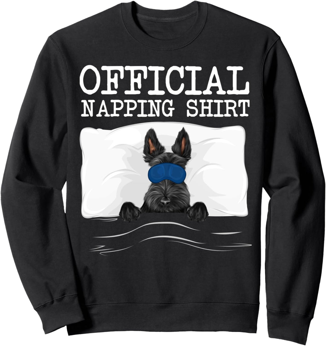 Offizielles Nickerchen mit schlafendem Scottish Terrier Sweatshirt