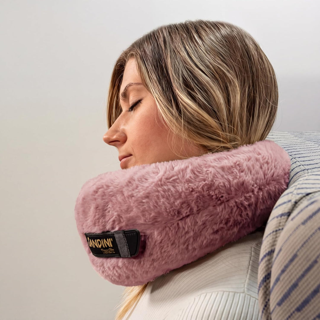 SANDINI TravelFix – Premium Reisekissen/Nackenkissen mit ergonomischer Stützfunktion – Gratis Transp