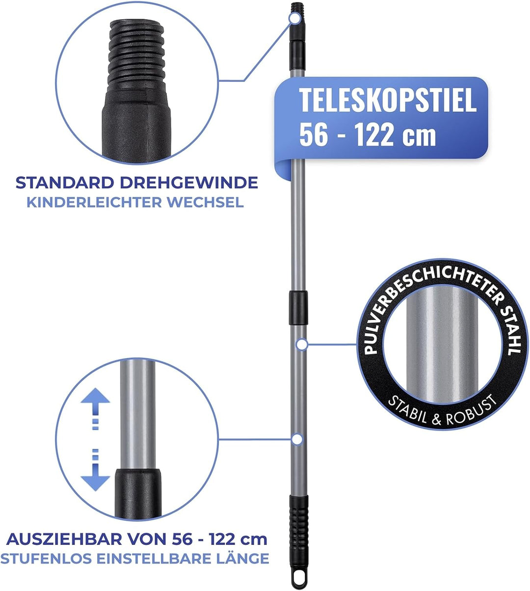 Gartenrechen rückenschonend Komfort-Rechen ergonomisch flexibel vielseitig mühelos mit Teleskopstiel