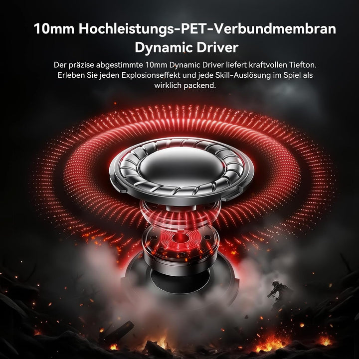 Yinyoo KBEAR BK1 USB-C Gaming-Ohrhörer mit Mikrofon, 10mm Dynamic Driver USB-C Kopfhörer für FPS-Spi