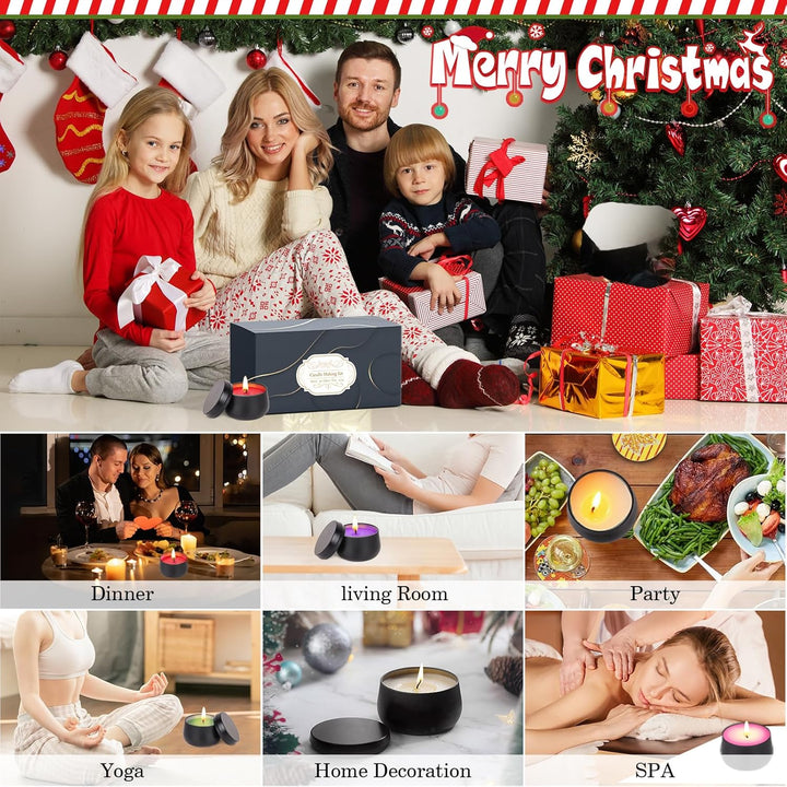 Aottom Kerzen Selber Machen Set, DIY Kerzenherstellung Zubehör Kit, 9 Duftkerzen Geschenk mit Einsch