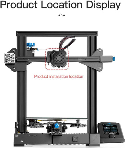 Creality Ender 3 V2 Full Hotend Kit 3D Drucker Zubehör, Zusammengebautes Düsen Kit mit Dual Lüftern