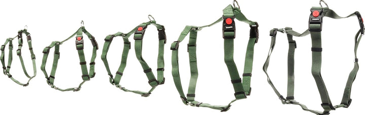 hundegeschirr - ziggi kaki H-Form - grösse XL - 70-110 cm / 85-120 cm - 25 mm - Nylon hundegeschirr