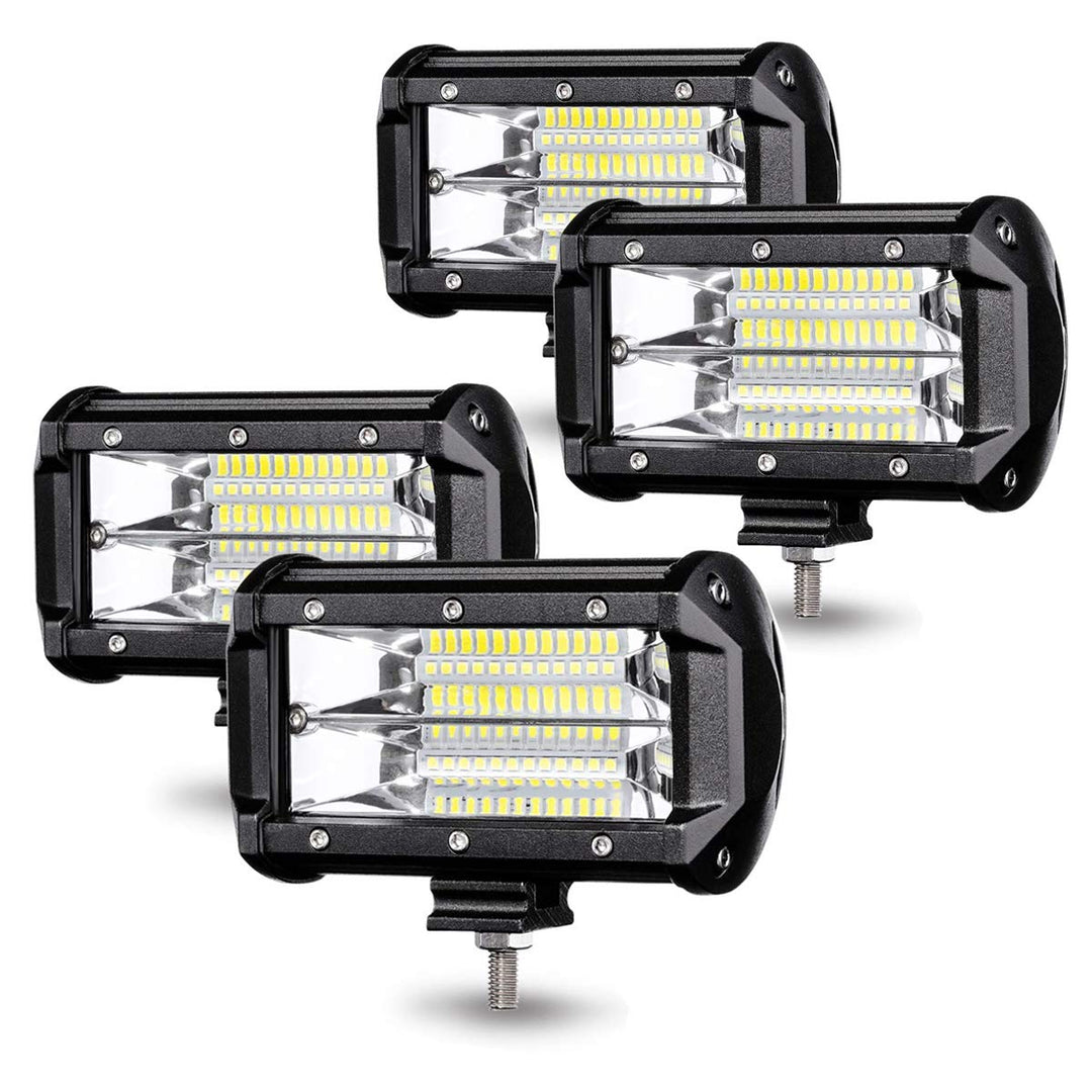 AufuN LED Arbeitsscheinwerfer 72W LED Zusatzscheinwerfer Offroad Scheinwerfer 21600LM 10-30V 6000K A