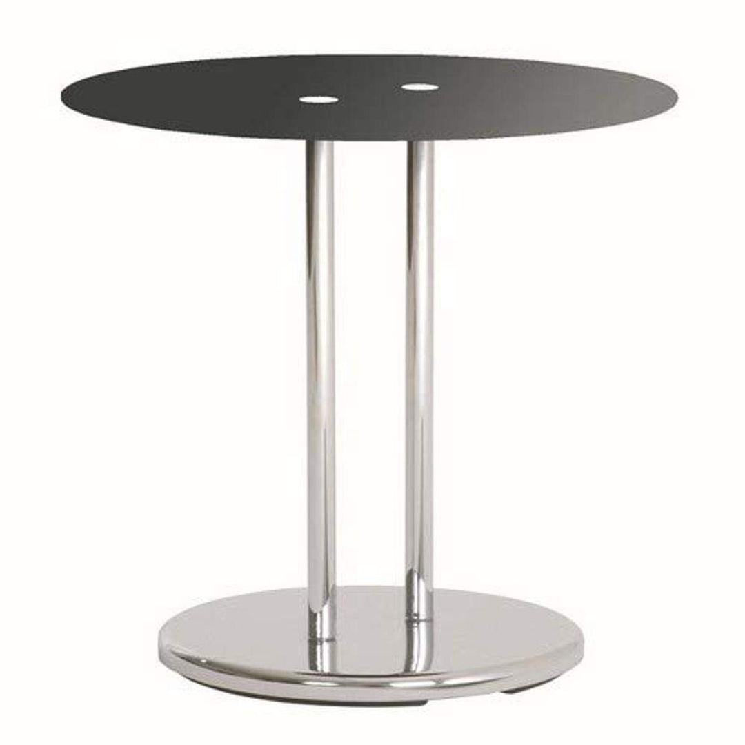 HAKU Möbel Beistelltisch, Metall, chrom-schwarz, Ø 40 x H 55 cm Chrom-schwarz 55 x 40 cm, Chrom-schw