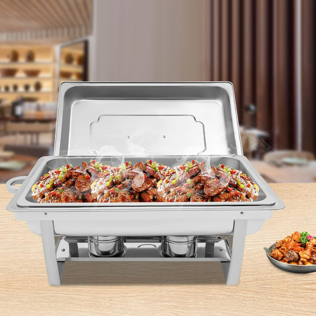 9L Warmhaltebehälter Essen, Edelstahl Wärmebehälter für Speisen, Warmhaltegerät mit Cover, Speisewär