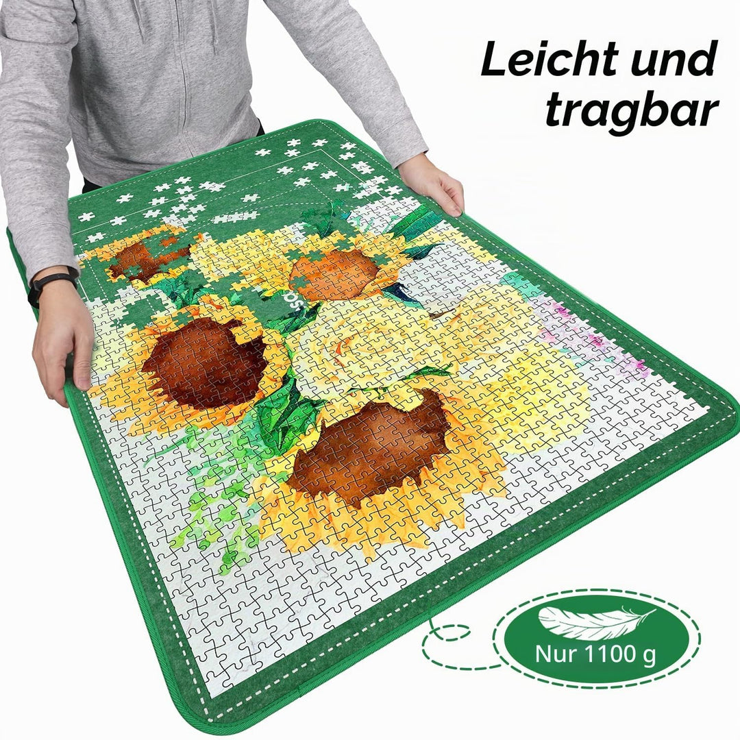 MOZOOSON Faltbares Puzzlebrett, Puzzlematte 2000 Teile mit Abdeckung, Puzzle-Aufbewahrung 41.3x31.5i