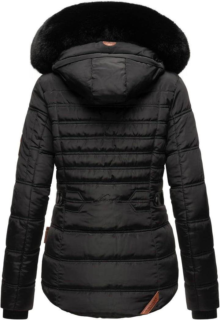 Navahoo Designer Damen Winter Jacke Steppjacke Winterjacke Stepp gesteppt B844 S Schwarz, S Schwarz