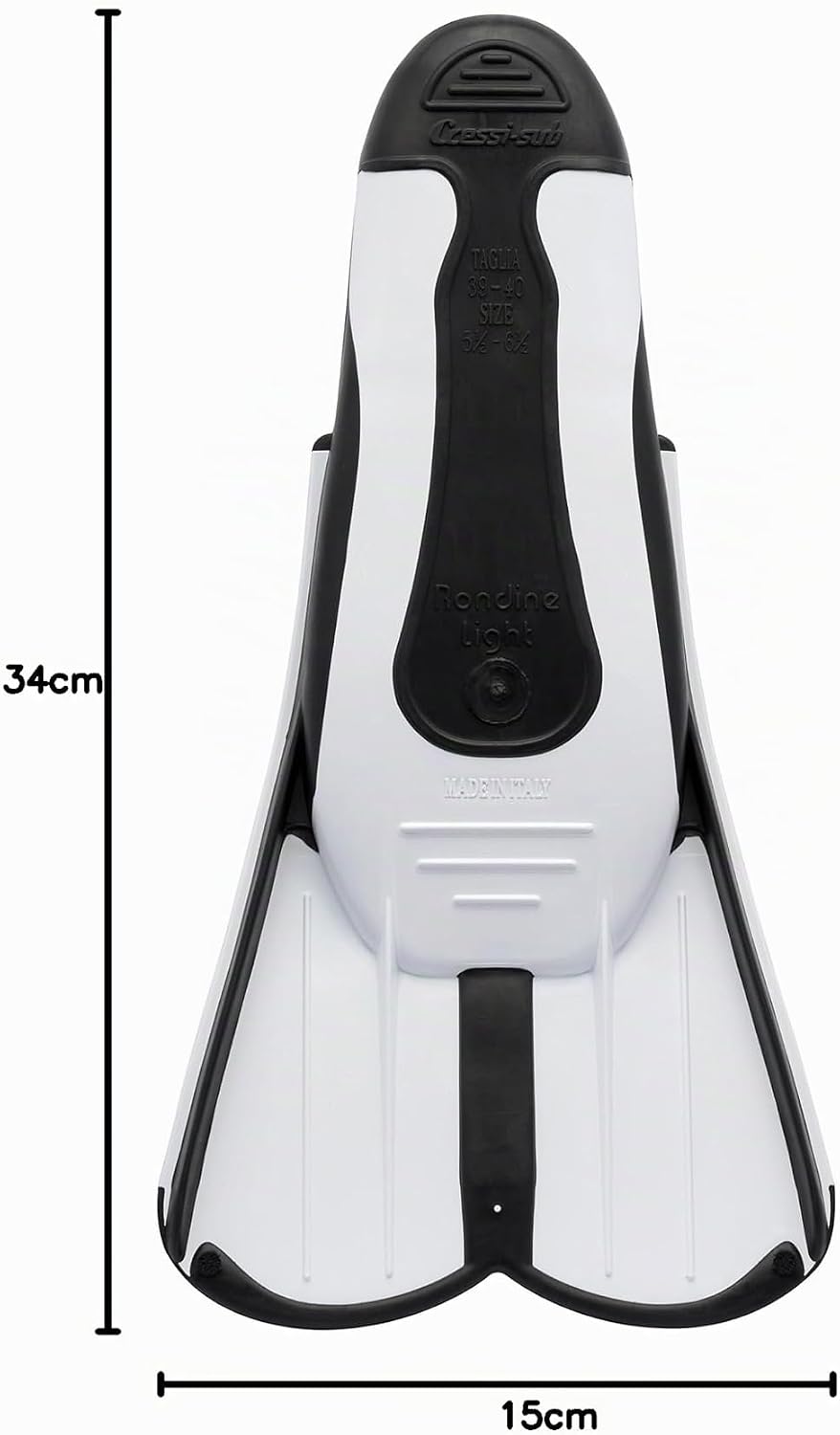 Cressi Light Fins-Kurze Flossen Zum Schnorcheln Schwimmen, Wassertraining, Verfügbar für 35/36 Weiss