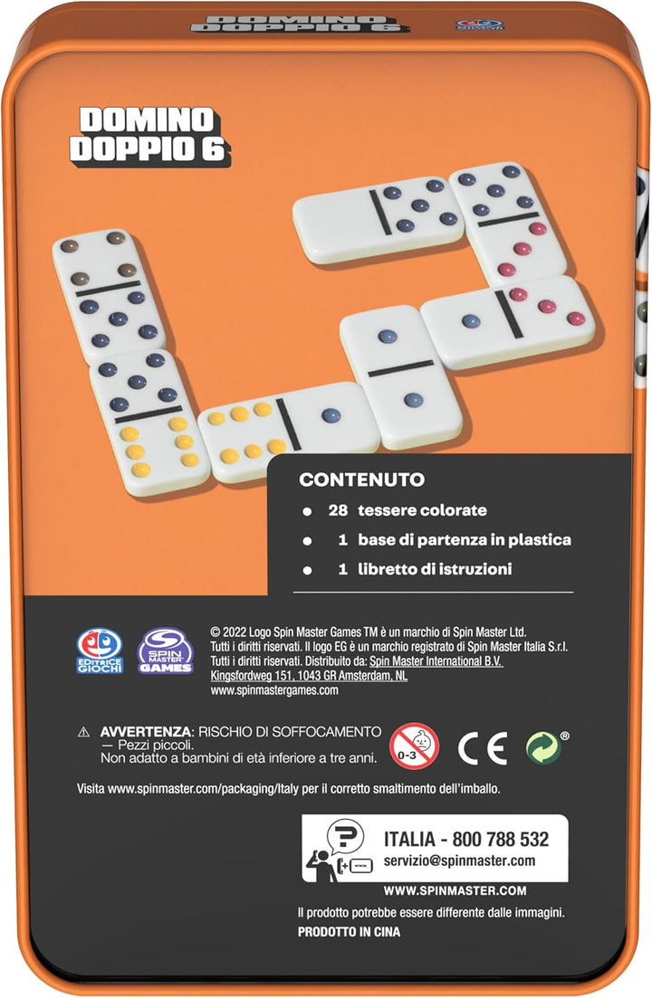 Editrice Giochi Klassische Brettspiele, Domino Doppio Sei, Domino Game ab 4 Jahren, Domino