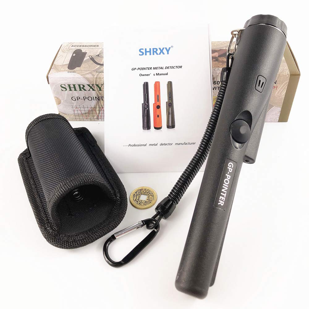 Hand Held Metal Detector Portable Gold Hunter GP-POINTER Black Gold Finder with LED light for Low Li
