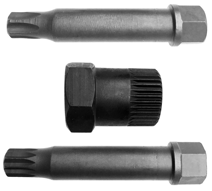 Alkan Extra kurze M10 Vielzahn und T50 (TX-Profil) Bit-Einsatz inkl. Einsatz Adapter mit 33-Zahn Nus