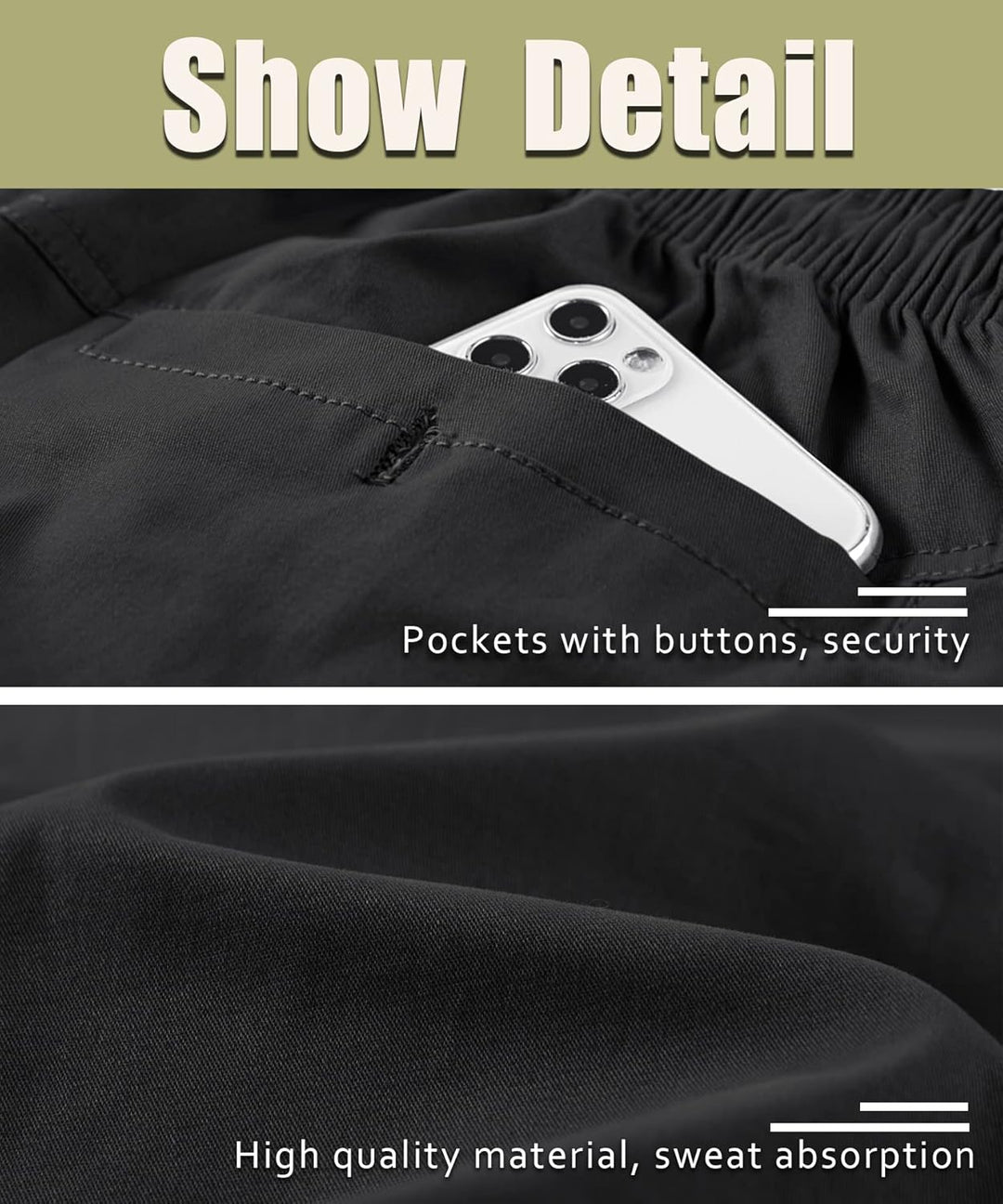 Herren Cargo Shorts aus Baumwolle Vintage Chino Shorts mit vielen Taschen Sommer Bermuda Kurze Hose