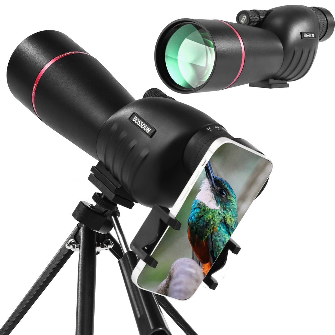 BOSSDUN Spektiv 25-75x60, HD Dual Focus Spektiv, BAK4 FMC ED Spektiv, Geschenke für Zielschiessen Vo