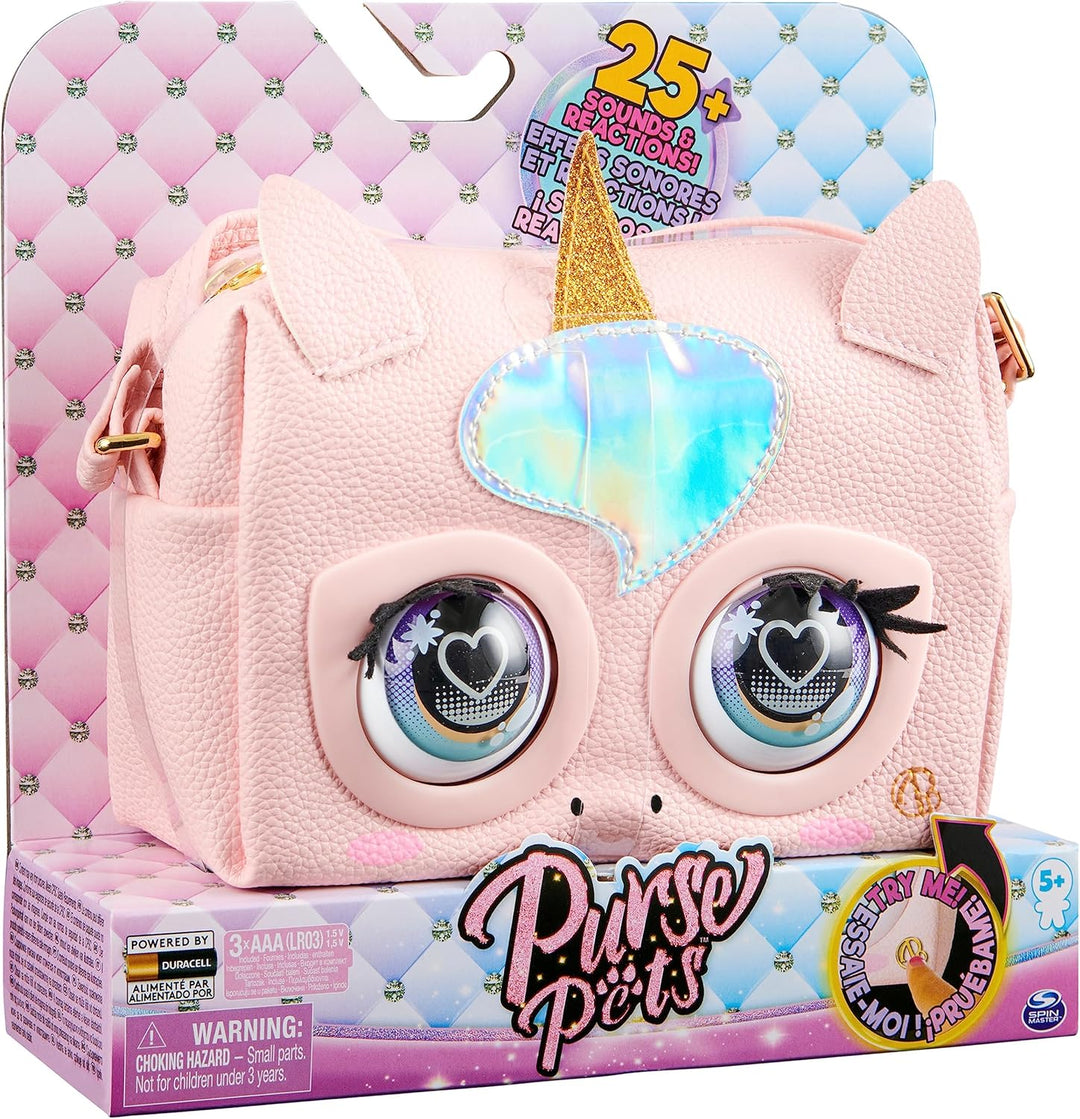 Purse Pets Glamicorn Einhorn Tasche - wird mit interaktiven Funktionen, Augenblinzeln und Musik lebe