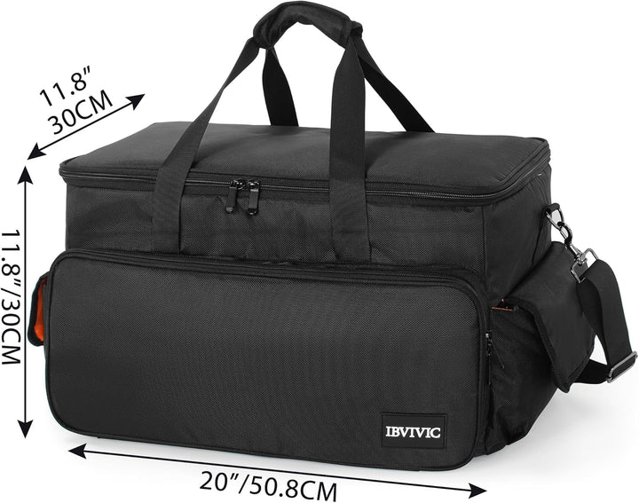 OUUTMEE DJ Tasche, Cable File Bag, Gig Bag, Abnehmbarer Gepolsterter Unterseite und Teilern, für pro