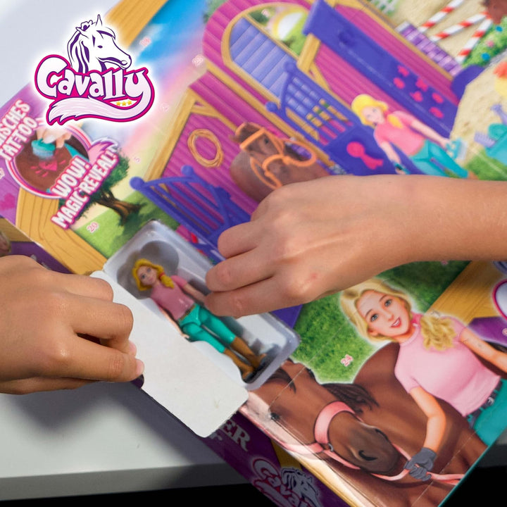 CRAZE CAVALLY Adventskalender Kinder - Pferde Spielzeug Adventskalender Mädchen, Pferdefigur mit Rei