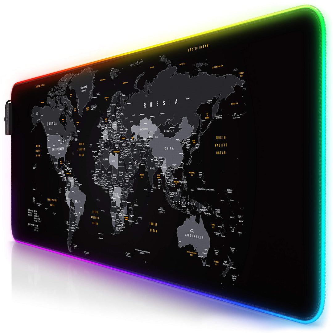 Titanwolf - RGB Gaming Mauspad - 800x300 mm - XXL Mousepad - LED Multi Color - 7 LED Farben Plus 4 E