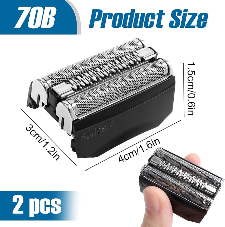 2 Stück Series 7 Scherkopf 70B Rasierkopf für Br*un, Elektrorasierer S7 Scherkopf Series 7 Ersatzras