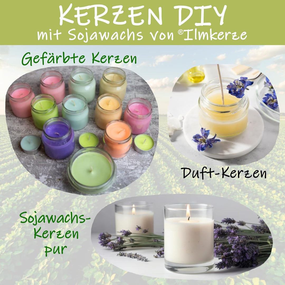 Ilmkerze® Premium Sojawachs Flocken 2 kg | natürlich | nachhaltig | palmölfrei | Kerzenwachs für DIY