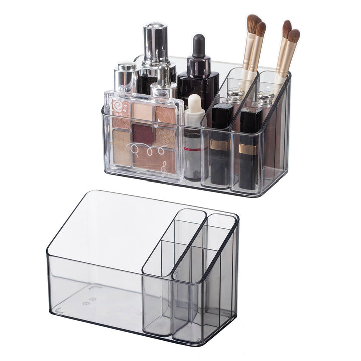 SHIMOYAMA Make-Up Organizer, 2-Pack, Kunststoff Kosmetik Aufbewahrungsbox für Schminktisch Badezimme