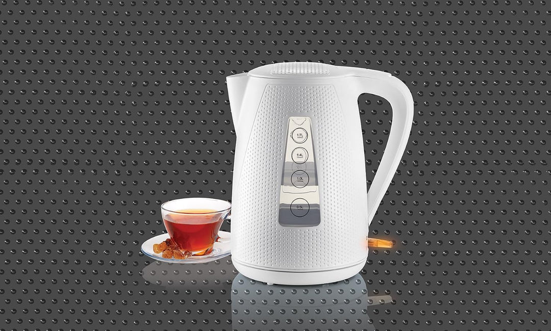 UNOLD 18550 Wasserkocher Golf - Kettle, Weiss, 1,7 Liter, 2.150 W, 360° drehbarer Sockel, Trockengeh
