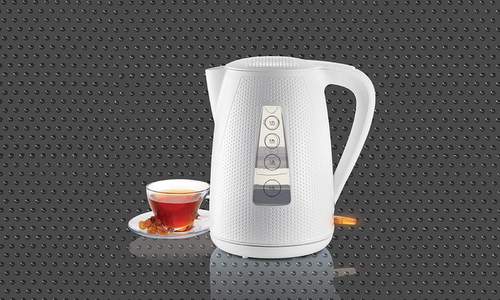UNOLD 18550 Wasserkocher Golf - Kettle, Weiss, 1,7 Liter, 2.150 W, 360° drehbarer Sockel, Trockengeh