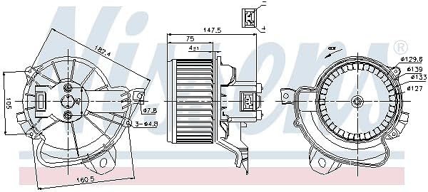 Nissens 87086 Lüfter Rückbank