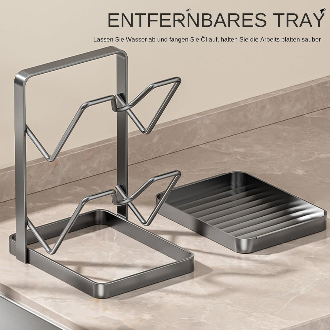 Topfdeckelhalter, 18x13.8x22.5cm Stahl Topfdeckel Organizer, Topfdeckelhalter Küchenutensilien, 2-St