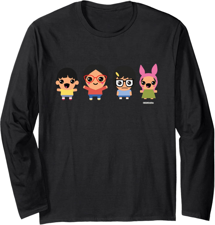 Bob’s Burgers Chibi Kawaii Linda Gene Tina and Louise Langarmshirt