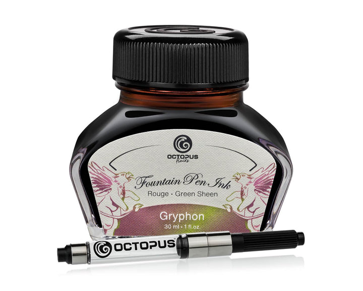 Octopus Fluids Füllhaltertinte Sheen mit Konverter, Gryphon, Braun 30 ml Gryphon 30 ml, Gryphon 30 m