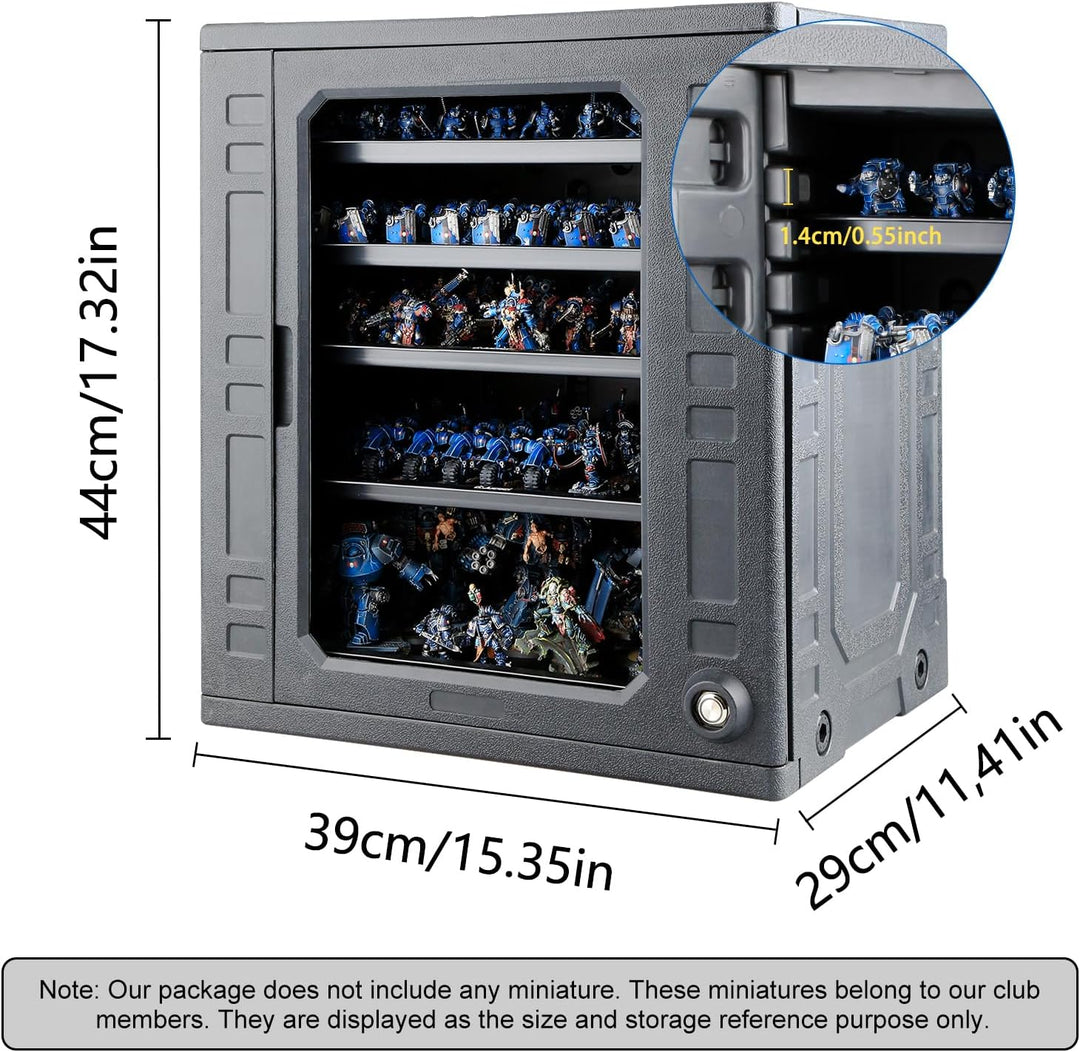 Jucoci Miniaturen Aufbewahrungskoffer Miniaturen Transportkoffer (Grossformat mit Licht), Grossforma