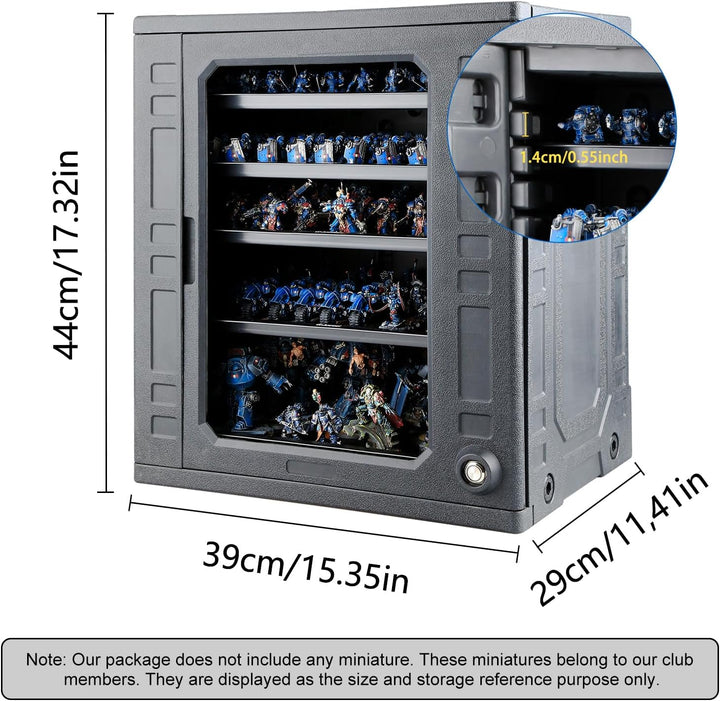 Jucoci Miniaturen Aufbewahrungskoffer Miniaturen Transportkoffer (Grossformat mit Licht), Grossforma