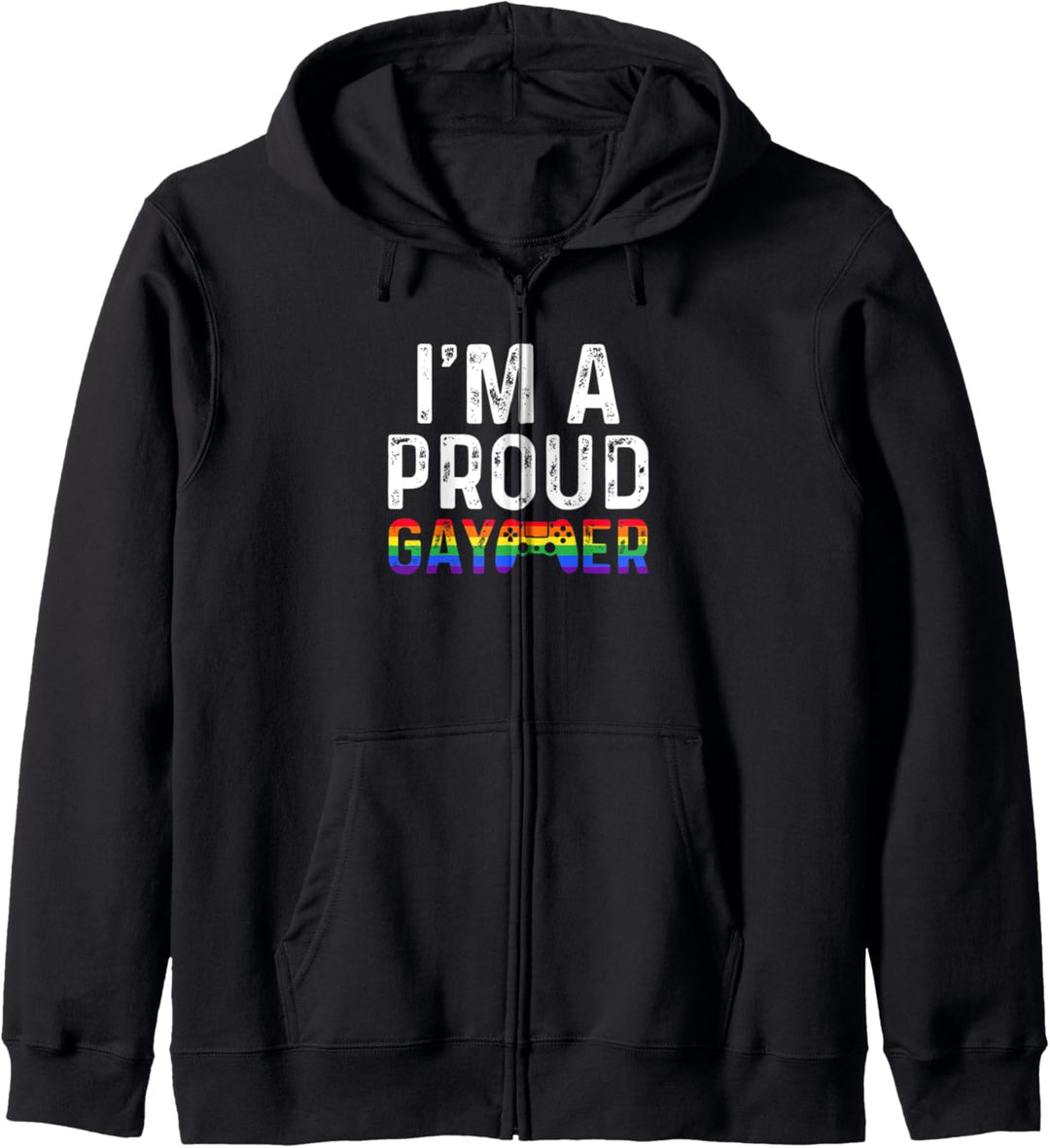 Ich bin ein stolzer Gaymer Regenbogen Stolz Monat Videospiel Kapuzenjacke