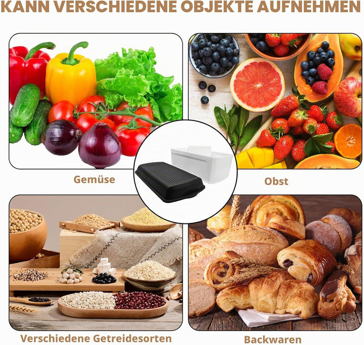 SUNOYA Brotkasten, Brotbox Mit Luftloch, Brotkasten Mit Grosser Kapazität, Lebensmittelecht Brot Bre